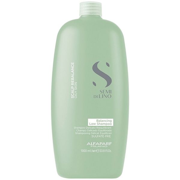 Шампунь для жирных волос балансирующий Alfaparf Milano Semi Di Lino Scalp Rebalance Balancing Low Shampoo 1000 мл 7354 фото
