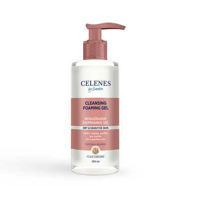 Очищающая пенка-гель с морошкой для сухой и чувствительной кожи Celenes cloudberry foaming cleansing gel 250 мл 5160067 фото