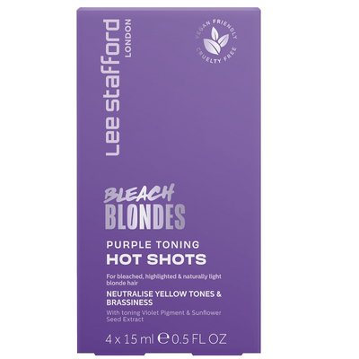 Тонирующее средство для осветленных волос Lee Stafford Bleach Blondes Purple Toning Hot Shots 4 шт*15 мл LS5876 фото