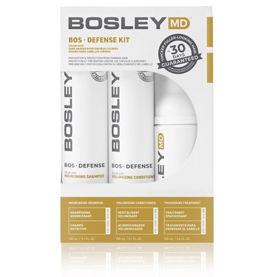 Набір для попередження стоншення волосся Bosley Bos Defense Kit (Шампунь 150 мл, кондиціонер 150 мл, догляд 100 мл) 30001 фото