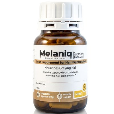 Молекулярний комплекс для відновлення кольору сивого волосся Oxford Biolabs Melaniq Food Supplement for Hair Pigmentation 1023 фото
