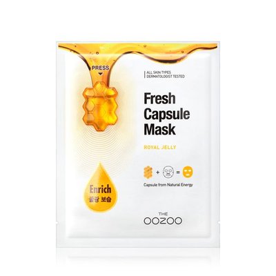 Маска с капсулой-активатором с маточным молочком для сияния и питания THE OOZOO Fresh Capsule Mask Royal Jelly 6131 фото