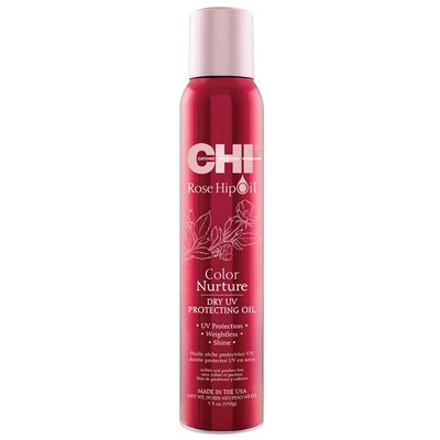 Защитный спрей для окрашенных волос CHI Rose Hip Oil Color Nurture Dry UV Protecting Oil 150 г 4516 фото