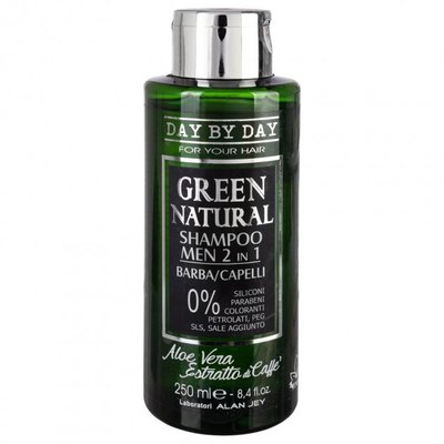 Мужской шампунь для волос и бороды Alan Jey Green Natural Man 2 in 1 Shampoo 250 мл 1620 фото