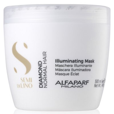 Маска для волос с микрокристаллами Alfaparf Milano Semi Di Lino Diamond Illuminating Mask 500 мл 7242 фото