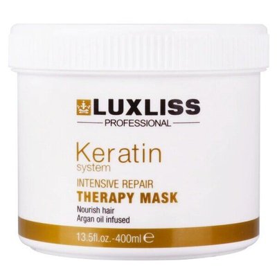 Восстанавливающая маска с кератином Luxliss Keratin Intensive Repair Therapy Mask 400 мл LS19657 фото