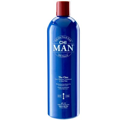 Засіб 3 в 1 шампунь, кондиціонер і гель для душу CHI Man The One 3-in-1 Shampoo, Conditioner&Body Wash CHIMN3N112-1 фото