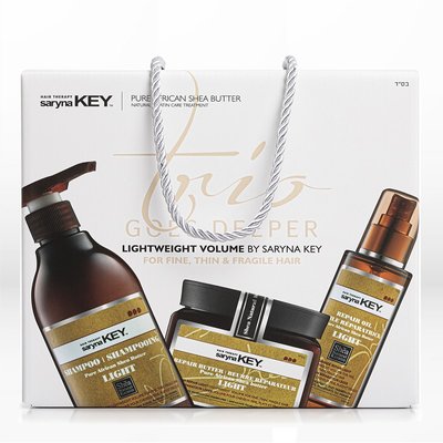 Набір Saryna Key Damage Repair Light для відновлення волосся Шампунь 500 мл, Маска 500 мл, Олія 105 мл 13688 фото